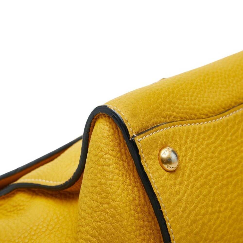 PRADA Yellow Leather Shoulder Bag - Picture 5 of 11